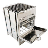 Max Maxb Stainless Steel BBQ Picnic Barbecue Grill Wood-burningovens Sove Out Camping