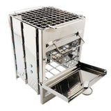 Max Maxb Stainless Steel BBQ Picnic Barbecue Grill Wood-burningovens Sove Out Camping