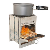 Max Maxb Stainless Steel BBQ Picnic Barbecue Grill Wood-burningovens Sove Out Camping