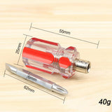 Max Maxb Short Handle Mini Magnetic Screwdriver Repair Tools 2 in 1 Crystal Model