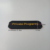 Max Private Property House Door Plaque Garden Wall Sign in (Black) Yellow Word