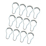 Max Metal Roller Glide Ring Shower Curtain Hooks Decorative Bathroom Parts 12pcs