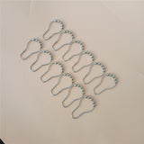 Max Metal Roller Glide Ring Shower Curtain Hooks Decorative Bathroom Parts 12pcs