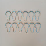 Max Metal Roller Glide Ring Shower Curtain Hooks Decorative Bathroom Parts 12pcs