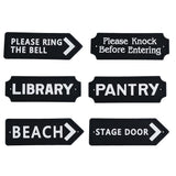 Max PVC House Door Plaque Wall Sign Garden Decor LIBRARY