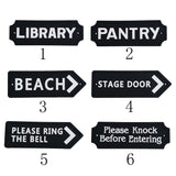 Max PVC House Door Plaque Wall Sign Garden Decor LIBRARY
