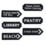 Max PVC House Door Plaque Wall Sign Garden Decor LIBRARY