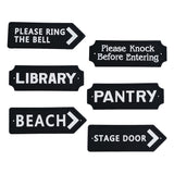 Max PVC House Door Plaque Wall Sign Garden Decor LIBRARY
