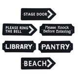 Max PVC House Door Plaque Wall Sign Garden Decor LIBRARY