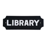 Max PVC House Door Plaque Wall Sign Garden Decor LIBRARY
