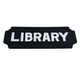 Max PVC House Door Plaque Wall Sign Garden Decor LIBRARY