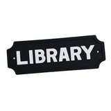 Max PVC House Door Plaque Wall Sign Garden Decor LIBRARY