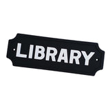 Max PVC House Door Plaque Wall Sign Garden Decor LIBRARY