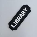 Max PVC House Door Plaque Wall Sign Garden Decor LIBRARY