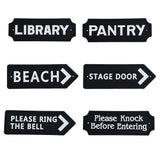 Max PVC House Door Plaque Wall Sign Garden Decor LIBRARY