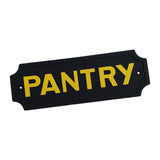 Max Black Statement Plaque Garden Wall Door Sign PANTRY