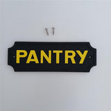 Max Black Statement Plaque Garden Wall Door Sign PANTRY
