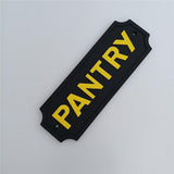 Max Black Statement Plaque Garden Wall Door Sign PANTRY