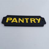 Max Black Statement Plaque Garden Wall Door Sign PANTRY