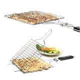 Max Portable Stainless Steel BBQ Barbecue Basket Grilling Net Cooking Fish/Meat