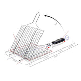 Max Portable Stainless Steel BBQ Barbecue Basket Grilling Net Cooking Fish/Meat