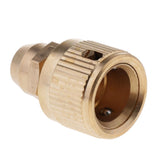 Max 3/8" Outdoor Gardening Tap Car Washing Hose Quick Connector Brass Adaptor