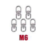 Max Stainless steel buckle universal ring 8-ring rotary buckle 5Pcs M6