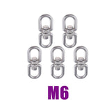 Max Stainless steel buckle universal ring 8-ring rotary buckle 5Pcs M6