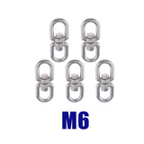 Max Stainless steel buckle universal ring 8-ring rotary buckle 5Pcs M6