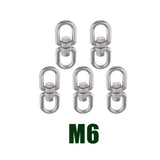 Max Stainless steel buckle universal ring 8-ring rotary buckle 5Pcs M6