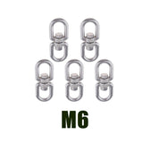 Max Stainless steel buckle universal ring 8-ring rotary buckle 5Pcs M6
