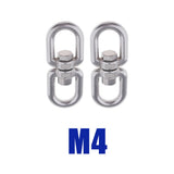 Max 2Pcs Stainless Swivel Ring Sturdy Durable Double Ended Swivel Eye for Swings