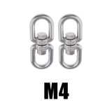 Max 2Pcs Stainless Swivel Ring Sturdy Durable Double Ended Swivel Eye for Swings