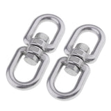 Max 2Pcs Stainless Swivel Ring Sturdy Durable Double Ended Swivel Eye for Swings