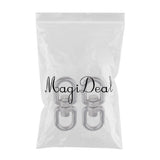 Max 2Pcs Stainless Swivel Ring Sturdy Durable Double Ended Swivel Eye for Swings