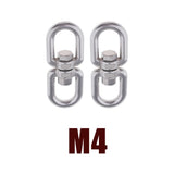 Max 2Pcs Stainless Swivel Ring Sturdy Durable Double Ended Swivel Eye for Swings
