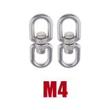 Max 2Pcs Stainless Swivel Ring Sturdy Durable Double Ended Swivel Eye for Swings