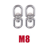 Max Stainless steel buckle universal ring 8-ring rotary buckle M8