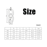 Max Stainless steel buckle universal ring 8-ring rotary buckle M10