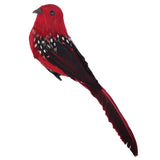 Max Colours Artificial Feather Foam Birds with Clamp Garden Tree Decor Red