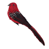 Max Colours Artificial Feather Foam Birds with Clamp Garden Tree Decor Red