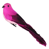 Max Colours Artificial Feather Foam Birds with Clamp Garden Tree Decor Pink
