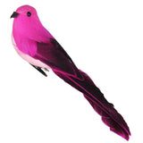 Max Colours Artificial Feather Foam Birds with Clamp Garden Tree Decor Pink