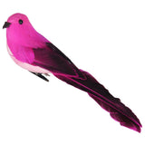 Max Colours Artificial Feather Foam Birds with Clamp Garden Tree Decor Pink