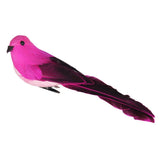 Max Colours Artificial Feather Foam Birds with Clamp Garden Tree Decor Pink