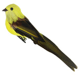 Max Colours Artificial Feather Foam Birds with Clamp Garden Tree Decor Yellow