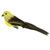Max Colours Artificial Feather Foam Birds with Clamp Garden Tree Decor Yellow