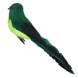 Max Colours Artificial Feather Foam Birds with Clamp Garden Tree Decor Green