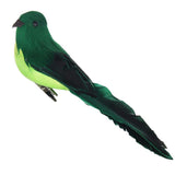 Max Colours Artificial Feather Foam Birds with Clamp Garden Tree Decor Green