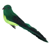 Max Colours Artificial Feather Foam Birds with Clamp Garden Tree Decor Green